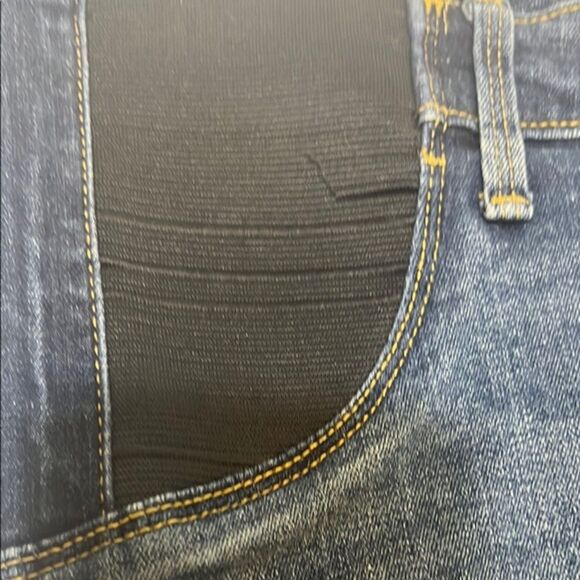 Isabel Maternity Skinny Jeans Distressed Raw Hem Stretch Denim Size 14 - Picture 8 of 11